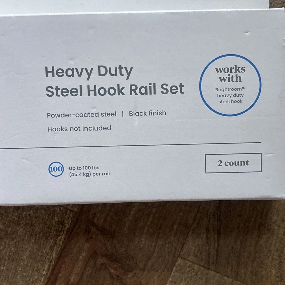 Heavy Duty Steel Hook & Rail Kit- Brightroom